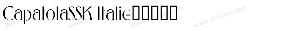 CapatolaSSK Italic字体转换